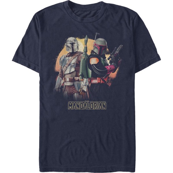 Din Djarin og Boba Fett The Mandalorian Star Wars T-skjorte L