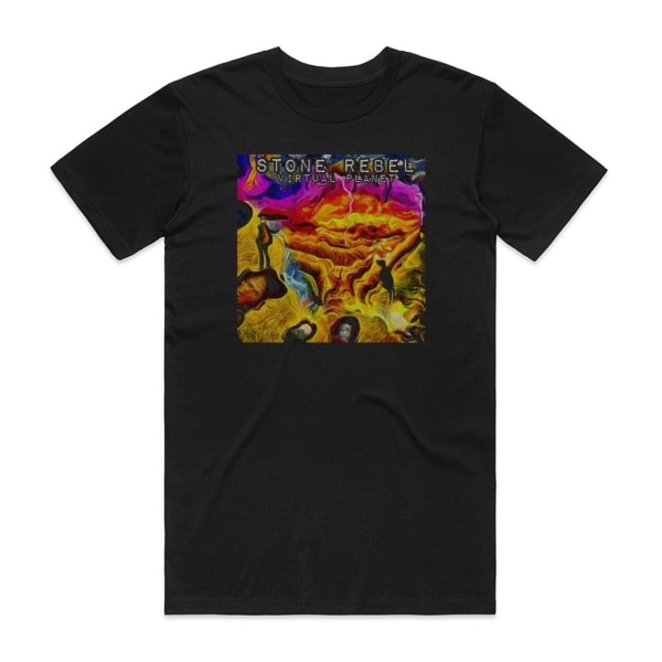 Stone Rebel Virtual Planet Album Cover T-Shirt Black XXL