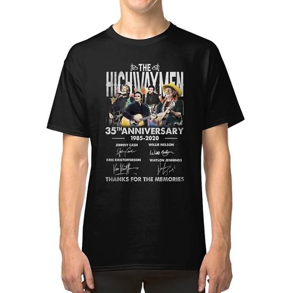 1985-2020 tack för minnena The highwaymen band 35 års jubileum T-shirt XL