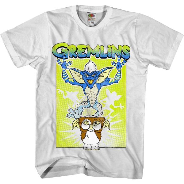 Hvit Gizmo's Nightmare Gremlins T-skjorte XL