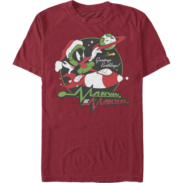 Marvin The Martian Hälsningar Jordbor Looney Tunes T-shirt L