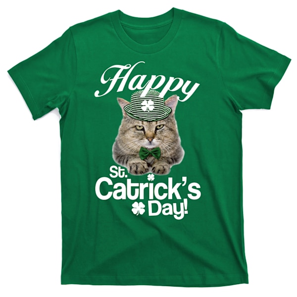 Happy St. Patricks Day Irsk Kat T-shirt XXXL