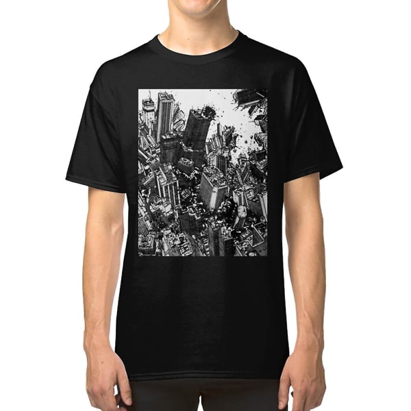 Akira cyberpunk city explosion manga strip T-shirt XXXL