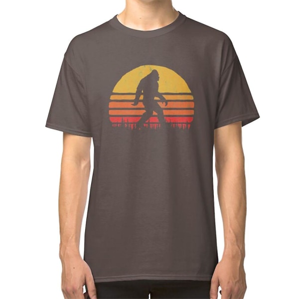 Retro Bigfoot Silhuett Sol Vintage - Tro! T-shirt darkgrey XL