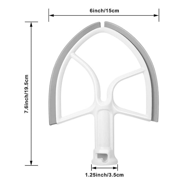 Ka-5Bl 5-liters Fleksibel Kantpisker for Kitchenaid Bowl Lifting Station Mixer Plastplatepisker