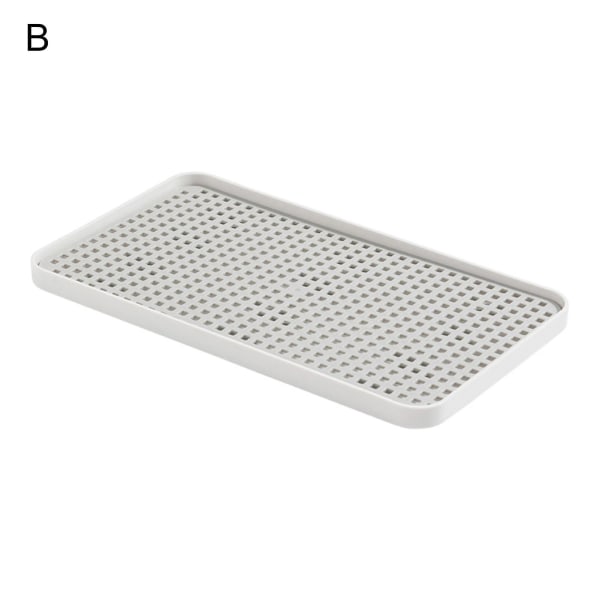 Vann-avløpsbrett Dobbelt Lag Avtakbart Lett Plast Selvdrenerende Oppvaskstativ Plate For Hjemmet White B
