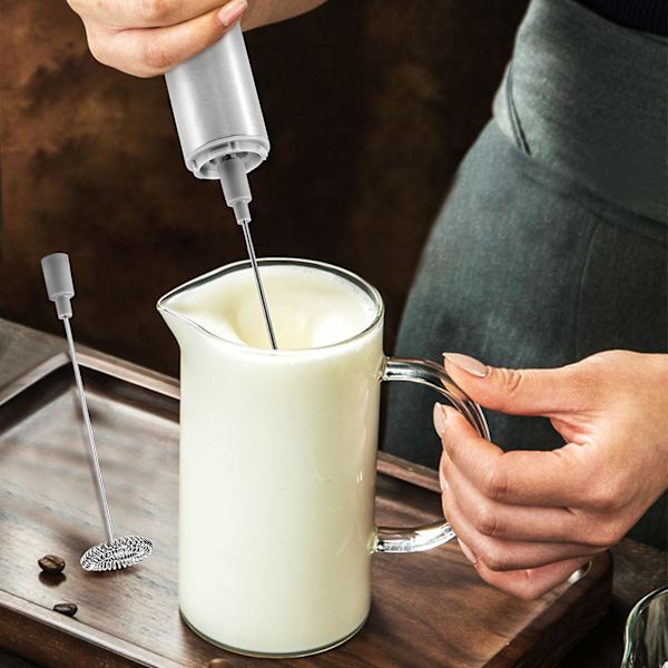 Håndholdt Trippel Blender - Batteridrevet Elektrisk Skummaker for Kaffe, Latte, Varmt Sjokolade