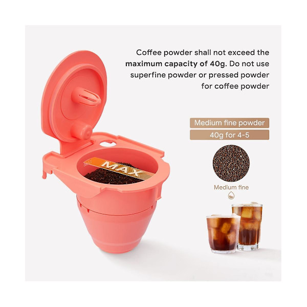 2 st återanvändbara kaffekapslar för 2.0 Direct Add Holder All in One maskin