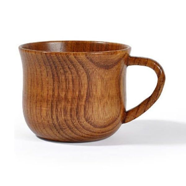 Mugg, högkvalitativ tekopp av naturligt trä, vintage handgjord rund tekopp i trä kaffekopp kaffe