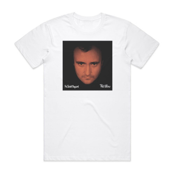Phil Collins No Jacket Required Albumomslag T-shirt Vit S