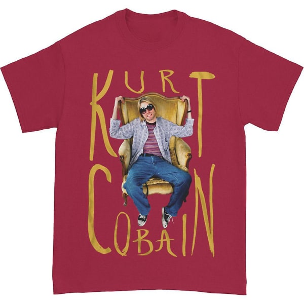 Nirvana Kurt Cobain Sittstol Foto Herr T T-shirt XL