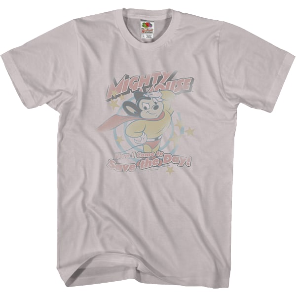 Her kommer jeg for at redde dagen Mighty Mouse T-shirt XL