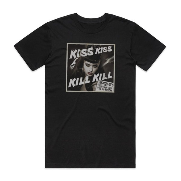 HorrorPops Kiss Kiss Kill Kill -albumin kansikuva T-paita Musta XXL