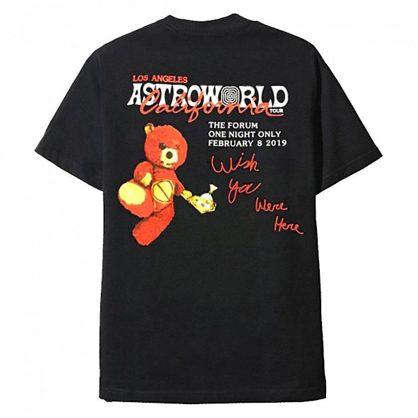 Astroworld Musta T-paita Los Angeles California Tour Travis Scott M