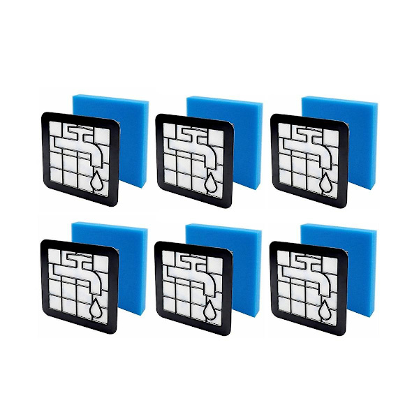 6 st Filter för Fc8010/01 Fc9331/09 Fc9332/09 Kompakt Dammsugare Delar Fc8010 Motor Skumfilter