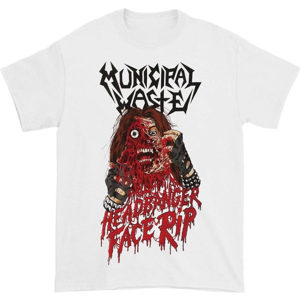 Municipal Waste Headbanger Face Rip Vit T-shirt M