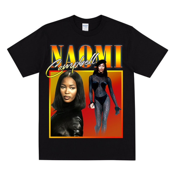 NAOMI CAMPBELL Homage T-shirt Black L