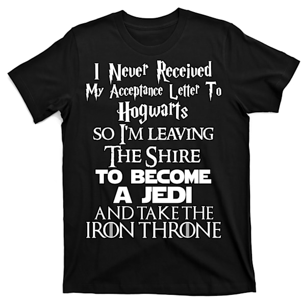 Modtog Aldrig Mit Optagelsesbrev Bliv En Jedi T-Shirt M