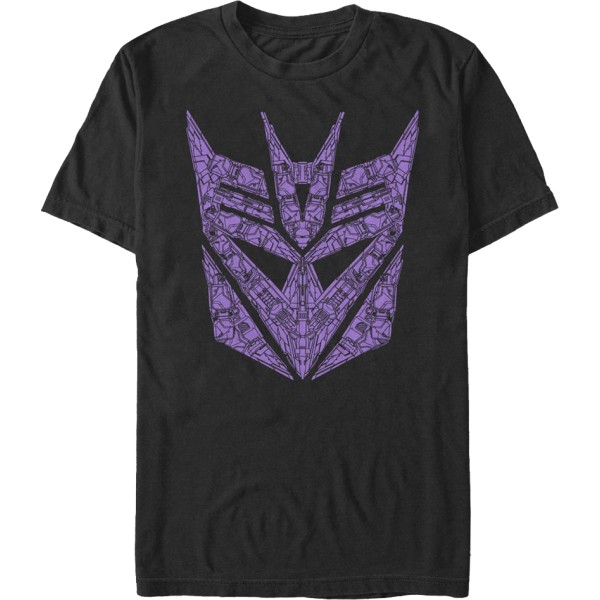 Lila Mekanisk Decepticons Logga Transformers T-Shirt S