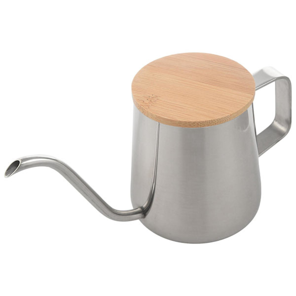 2X, 350ml Lång Smal Pip Kaffe Kan Gooseneck Kanne Rostfritt Stål Hand Drop Kanne Häll I C