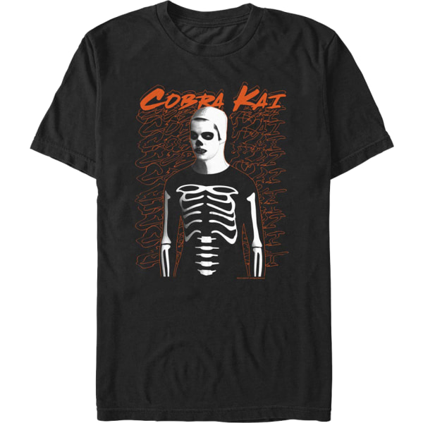 Skjelett Halloween Kostyme Cobra Kai T-skjorte M