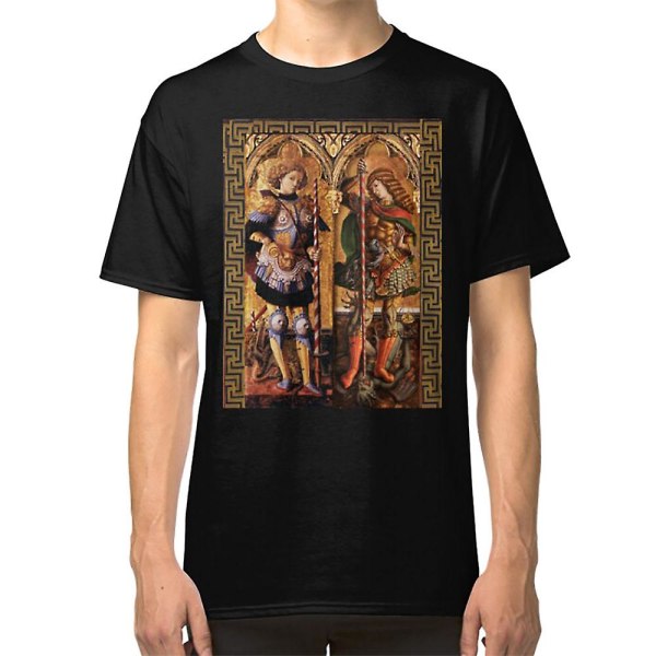 St. Michael Ærkeengel og Sankt Georg med Draget T-shirt L