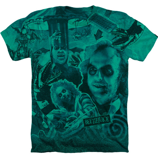 Grøn Collage Beetlejuice T-shirt S