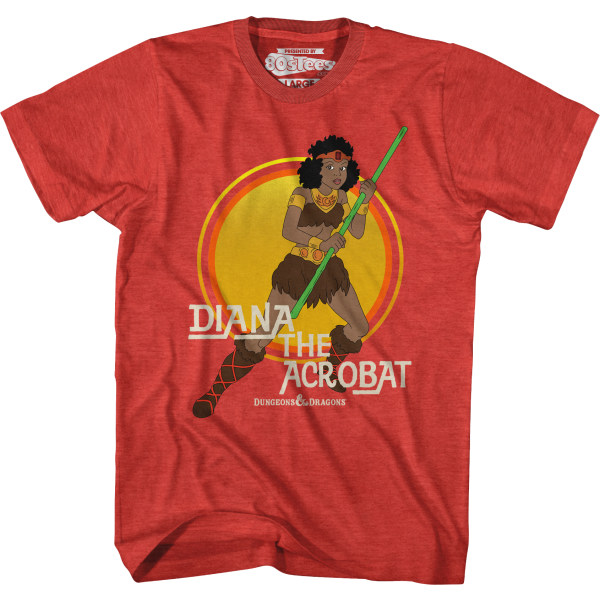 Diana The Acrobat Retro Circle Dungeons & Dragons T-Shirt XXXL