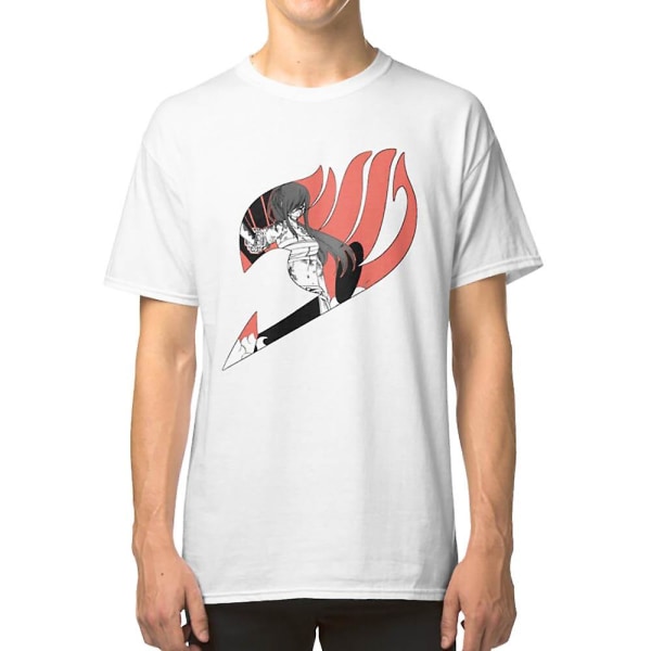 Erza Scarlet Fairy Tail Logotyp T-shirt S