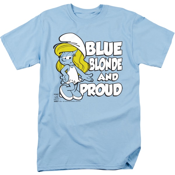 Blå Blond Och Stolta Smurfar T-Shirt XXL