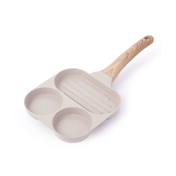 Eggkoker, stekepanne for stekte egg, 3-i-1 frokostkoker, eggkoker, sunn eggkoker