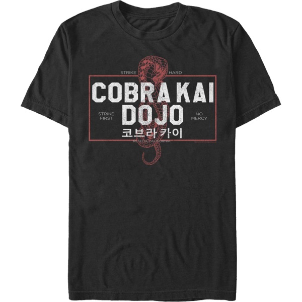 Kanji-teksti Cobra Kai T-paita XL