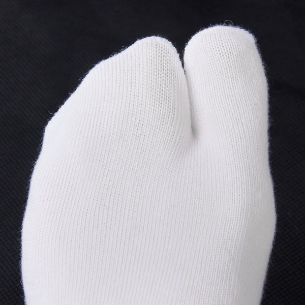 Valkoiset unisex japanilaiset kimono geta -tossut sandaalit puuvillaiset tabi-sukat jaetut varpaat