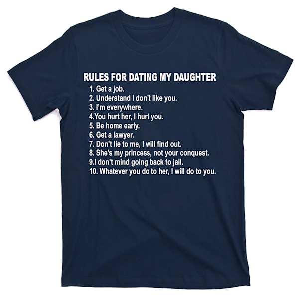 Regler för dejting med min dotter - Fars dag T-shirt M