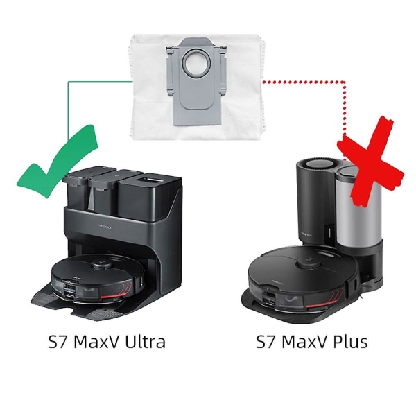 S7 Maxv Ultra / Q5+ / Q7+ / Q7 Max+ / T8 Robotstøvsuger Støvbeholder Tilbehør Støvpose