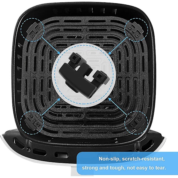 Gummifötter för Instant Vortex Air Fryer, 8 st Högkvalitativa Gummibulkar, Gummibeskydd mot repor