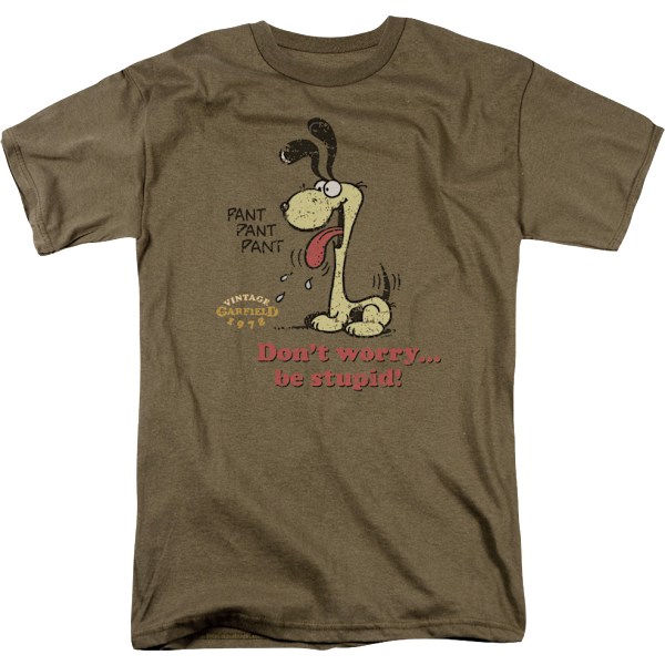 Odie Don't Worry Be Stupid Garfield T-shirt M