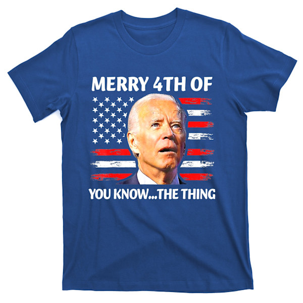 Sjov Biden Forvirret Glædelig 4. Juli Du Ved...Tinget T-shirt L