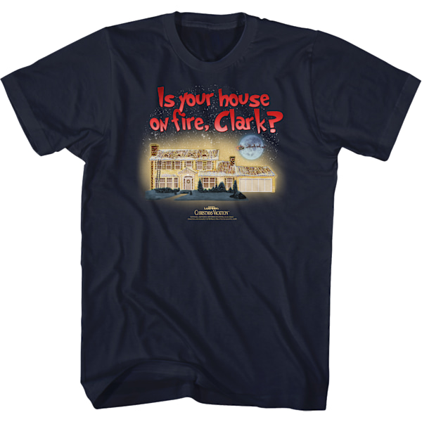 Är Ditt Hus I Brand Clark Christmas Vacation T-Shirt L