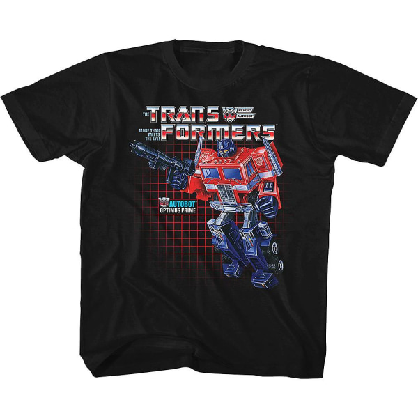 Optimus Prime T-shirt til Børn med Box Art XXL