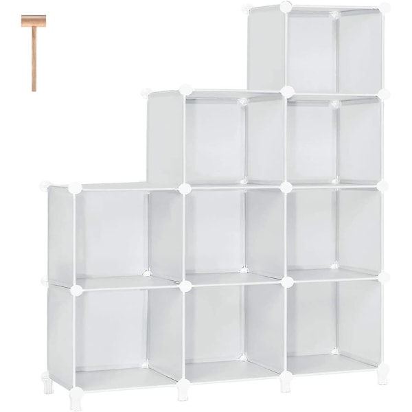 Cube Storage 9-kubs Garderob Organizer Förvaringshyllor Kuber Organizer Gör-det-själv Bokhylla Bokhylla Plast Cube Hylla