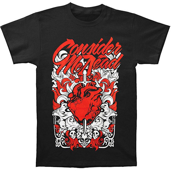 T-shirt med texten \"Consider Me Dead\" och ett svärd genom hjärtat XXXL