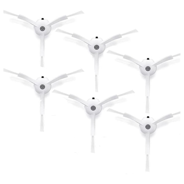 6 stk. Sidebørsteerstatning for S6 S6 Pure S5 S5 Max S4 E4 E20 E25 E35 C10 S50 S51 Robotstøvsuger