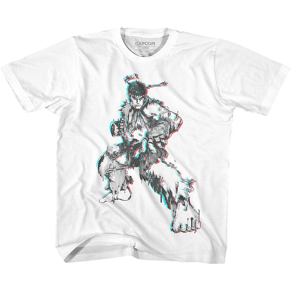 Youth Distorted Ryu Street Fighter T-skjorte M