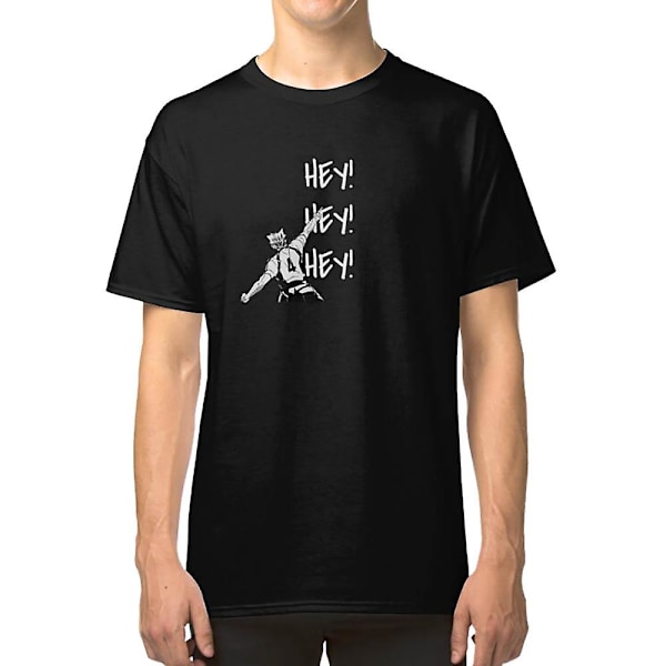 Haikyuu!, Bokuto, Fukudorani'n Ässä, Hey Hey Hey, Valkoinen Teksti T-paita XXXL