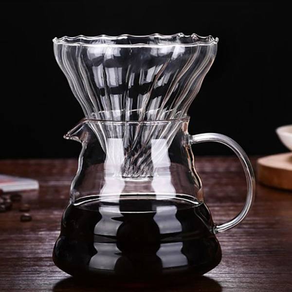 2 st träkaffefilter, återanvändbara, V60-stil, glaskaffefilter, återanvändbart kaffefilter