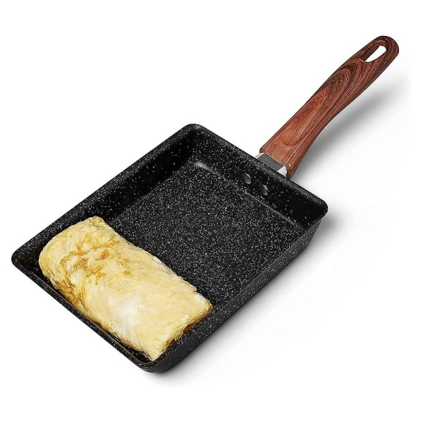 Tamagoyaki Pan Japansk Omeletpande, Non-stick Belægning Kvadratisk Ægpande Stegepande Til At Lave Omelet black