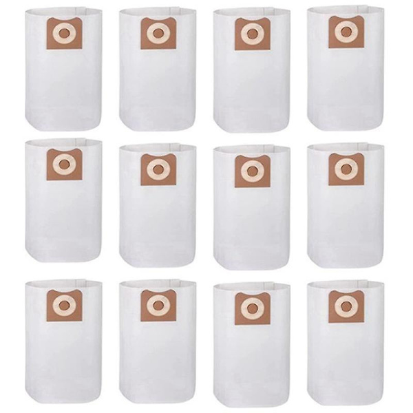 12-pack Ersättningsdammsugarpåsar Vf3502 med hög effektivitet för våt- och torrdammsugare 12-16 gallon