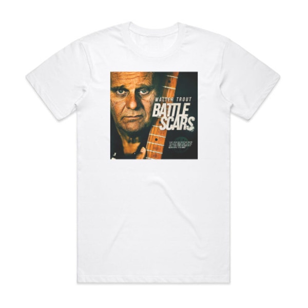 Walter Trout Battle Scars Album Cover T-Shirt Vit L