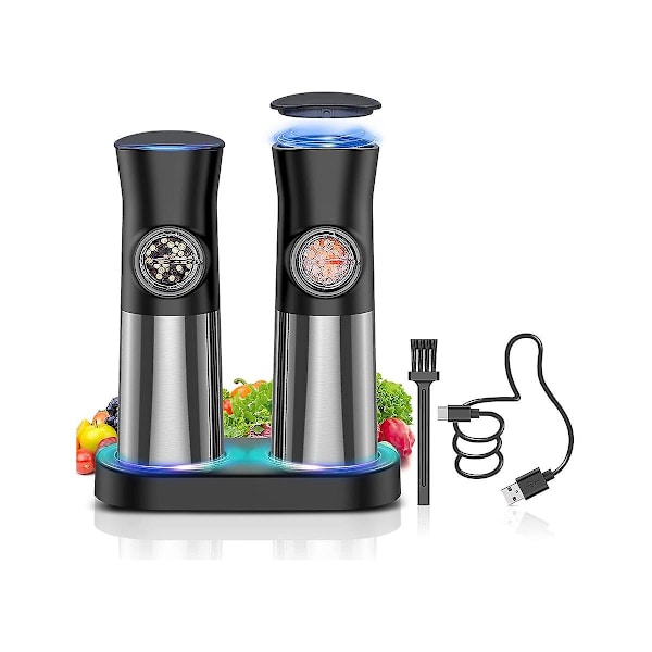 Gravity Electric Salt Pepper Grinder, Latautuva Automaattinen Pippurimylly, Säädettävä Karkea Mylly